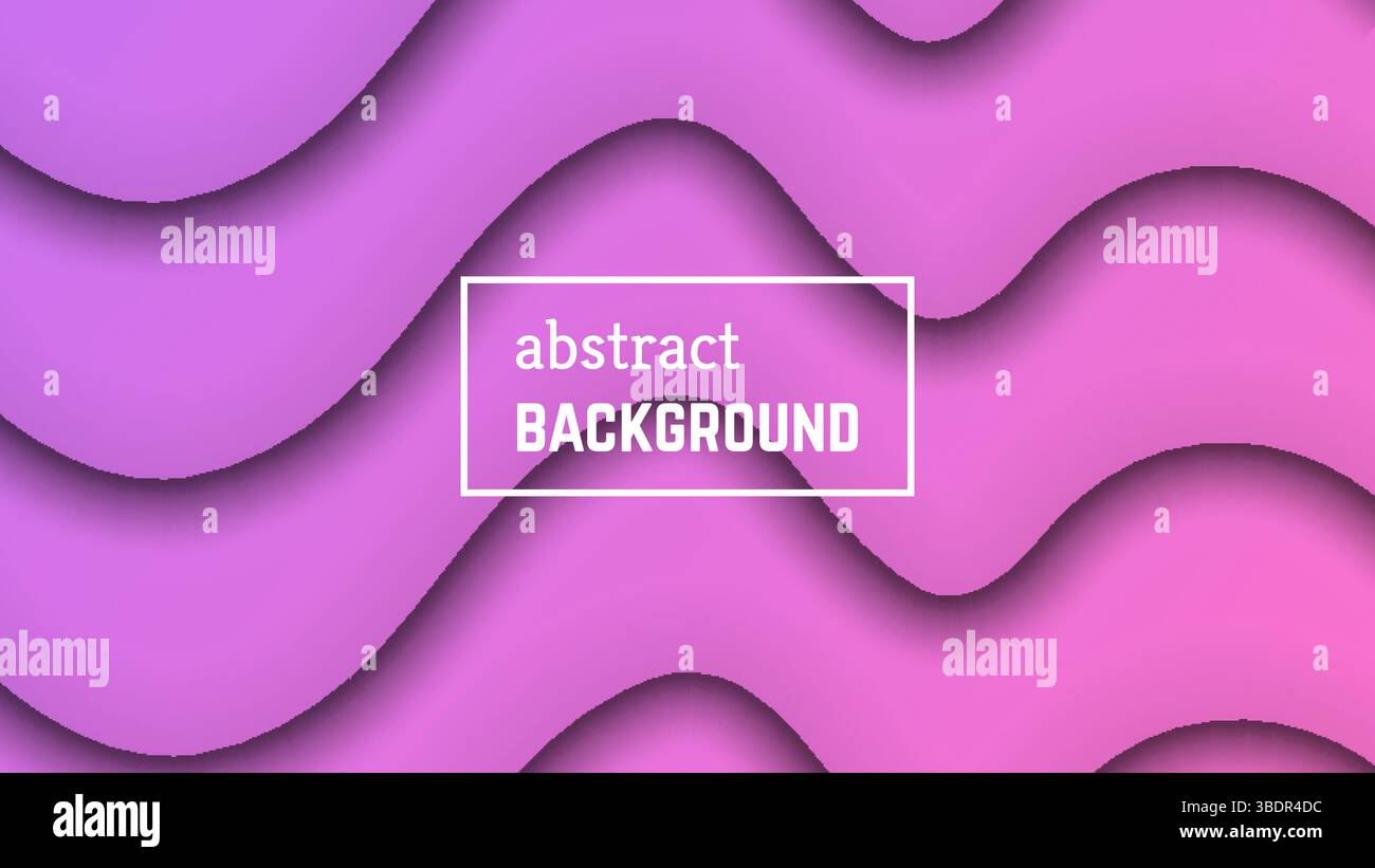 Abstract minimal wave geometric background.  Pink wave layer shape for banner, templates, cards. Vector illustration. Stock Vector
