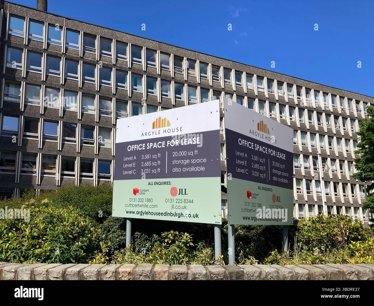 Argyle House office block, commercial office space for lease, Edinburgh Scotland. Brutalist architecture built in the 1960s. - Smartphone Captured Stock Image