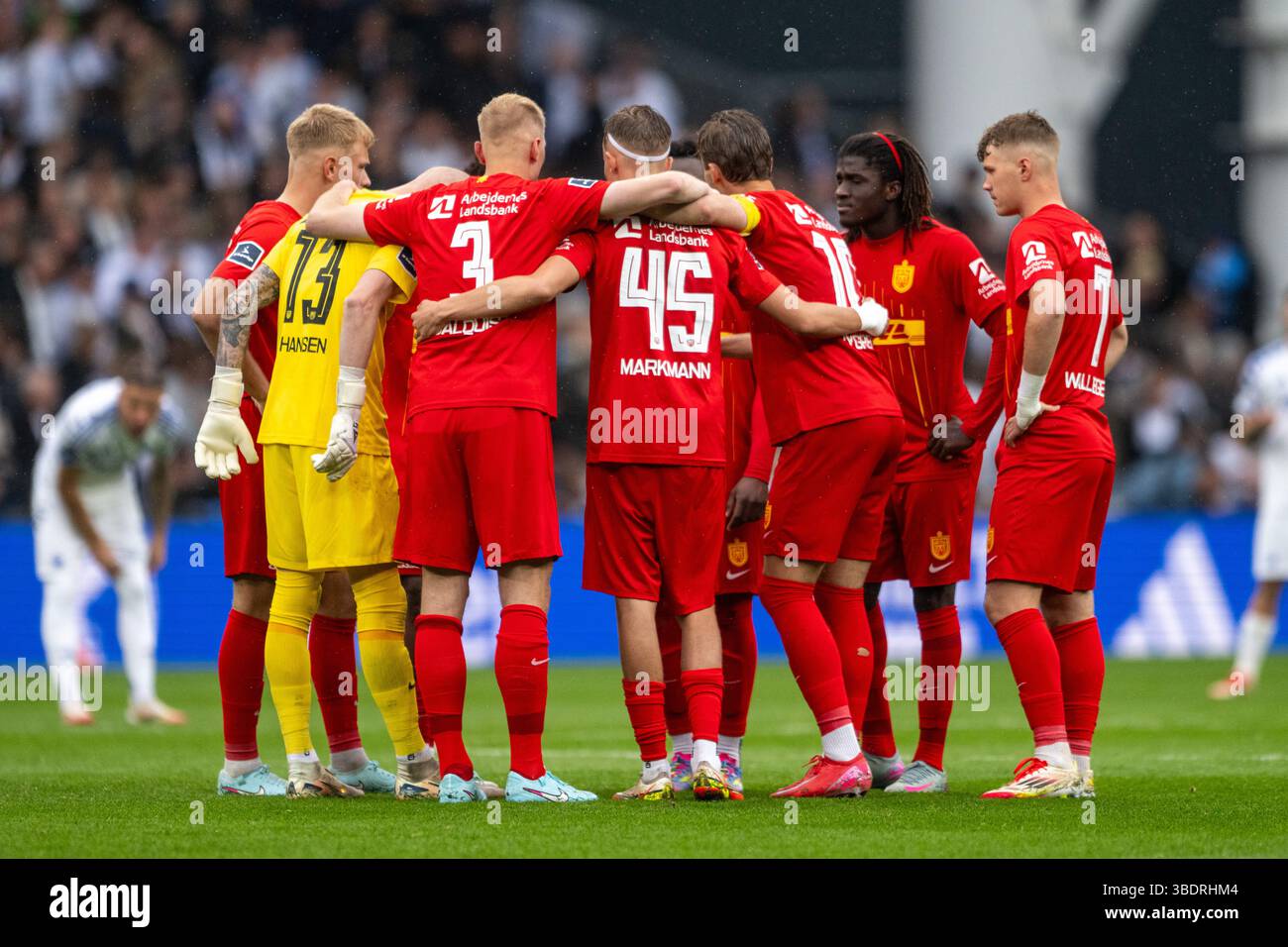 Copenhagen, Denmark. 25th May, 2025. The players of FC Nordsjaelland ...
