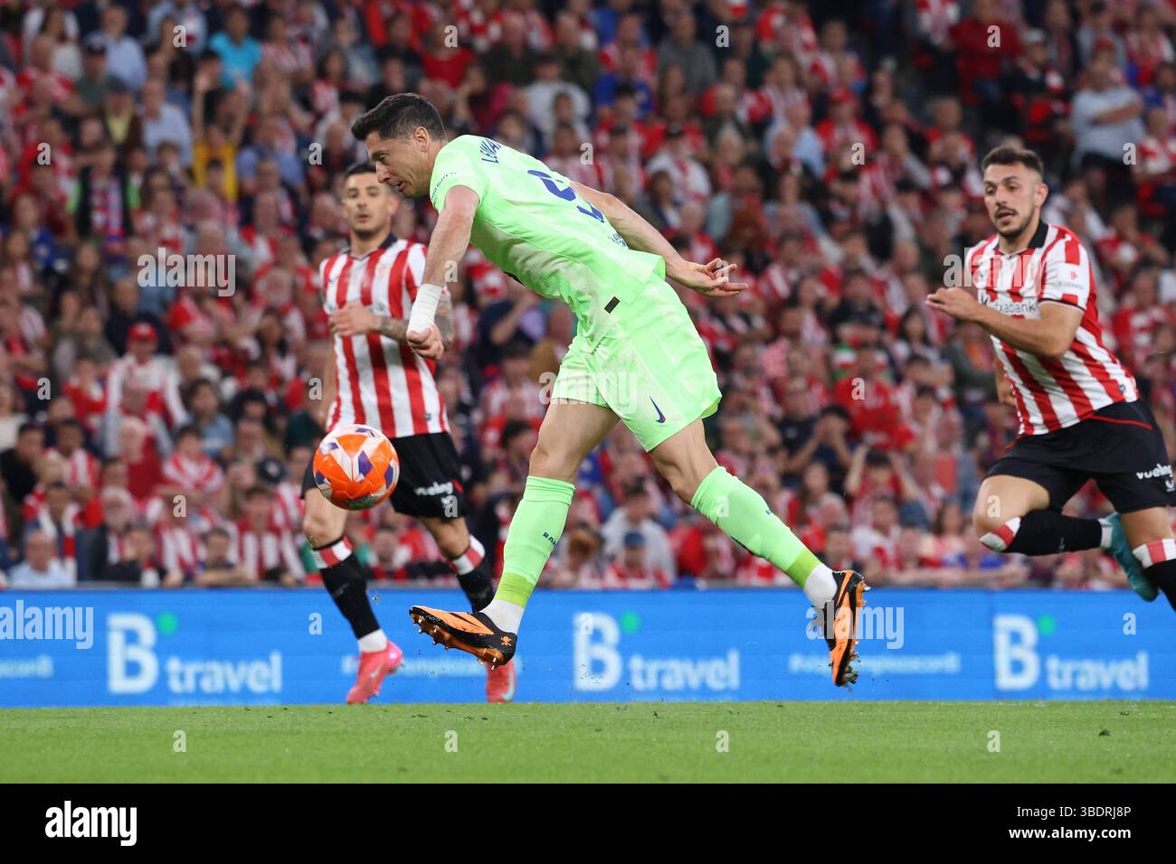 Spanish La Liga EA Sports soccer match Athletic Club vs FC Barcelona at ...