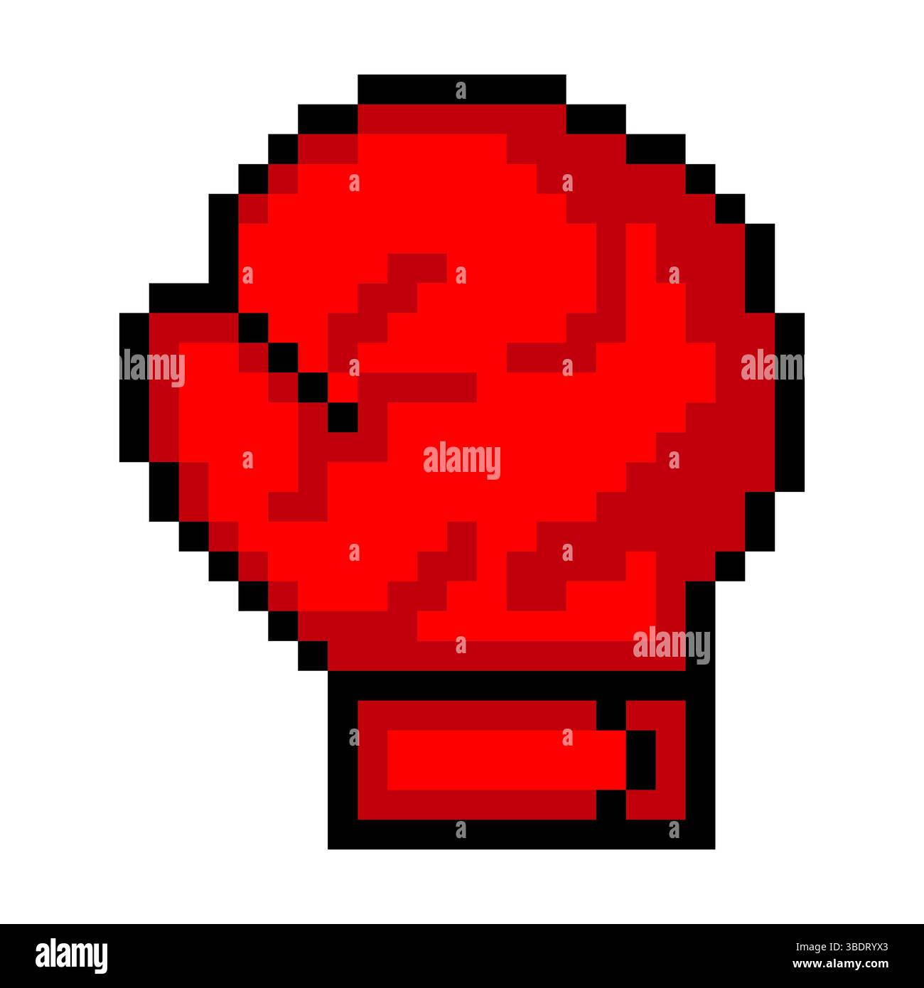 Red boxing gloves in pixel art style Stock Vector