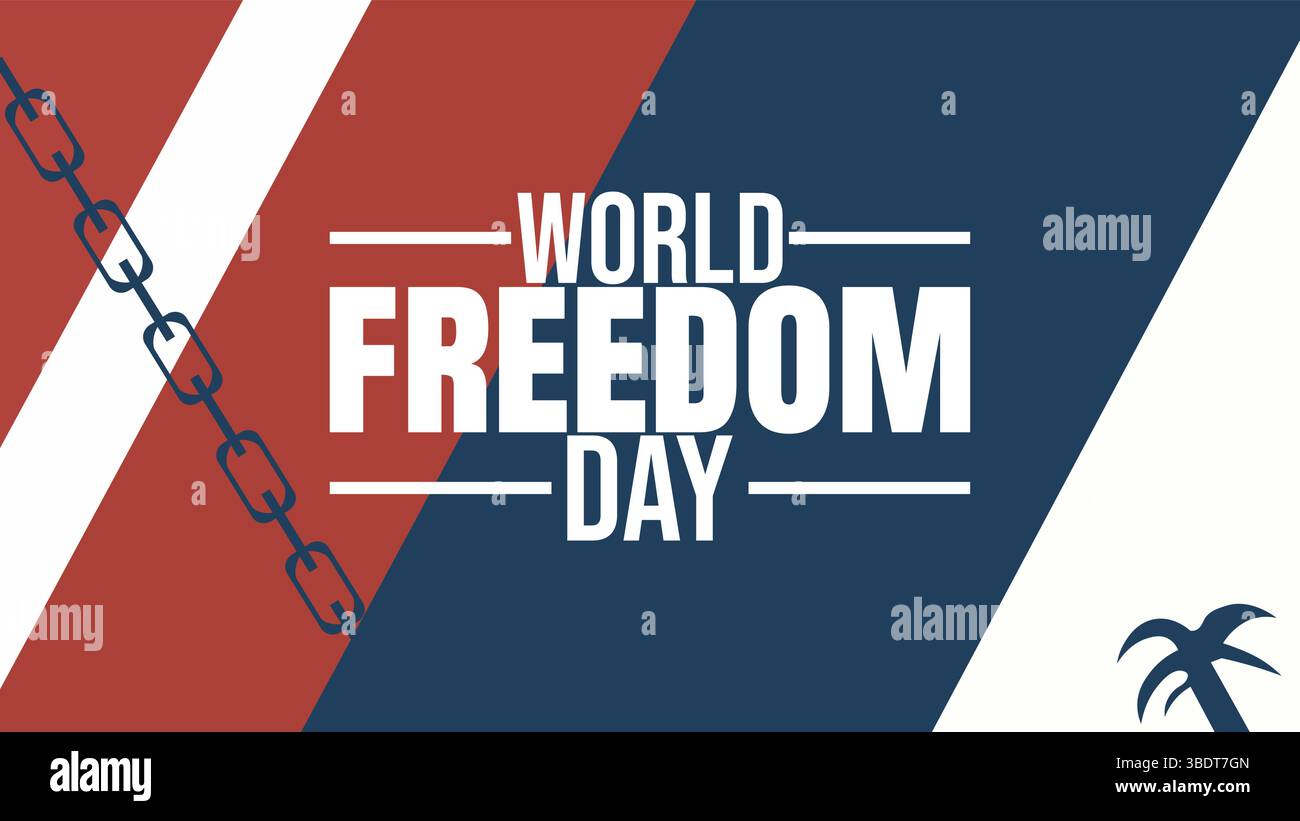 World Freedom Day vector design template good for celebration usage Stock Vector