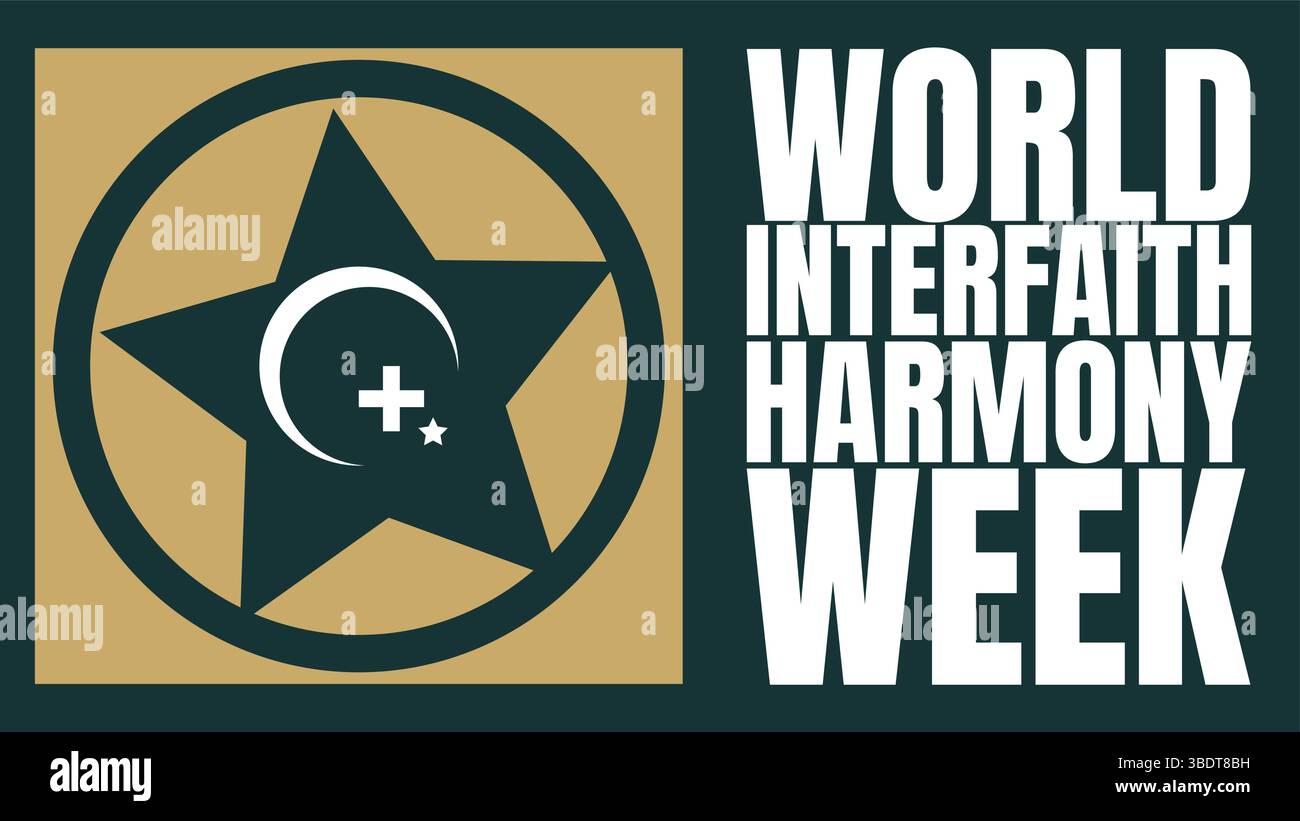 Unity in Diversity: Honoring World Interfaith Harmony Week Stock Vector