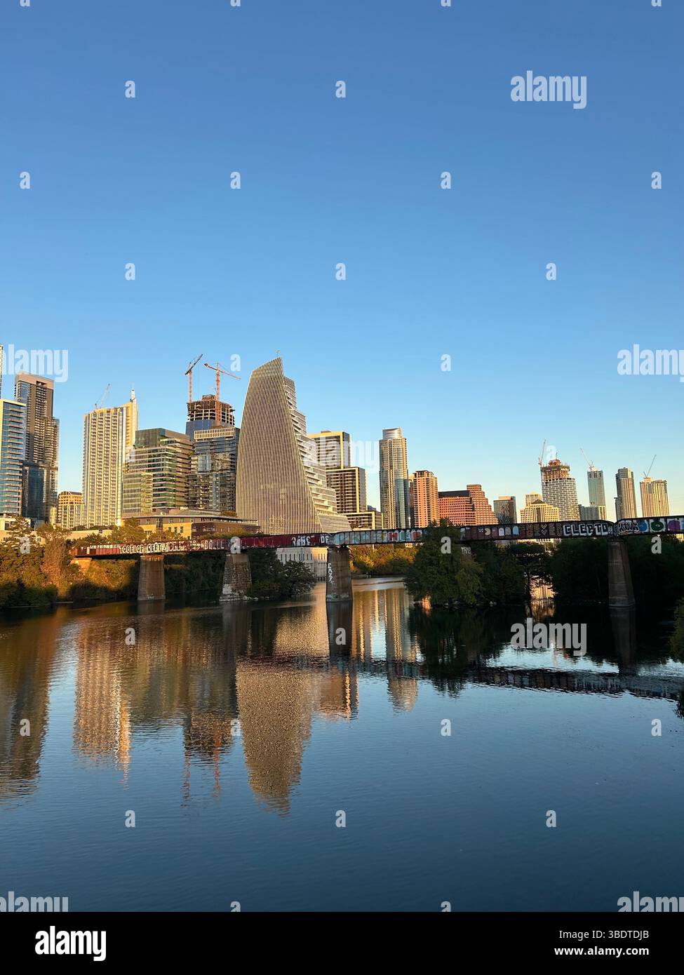 Lady Bird Lake, Downtown - Austin, TX - Smartphone Captured Stock Image