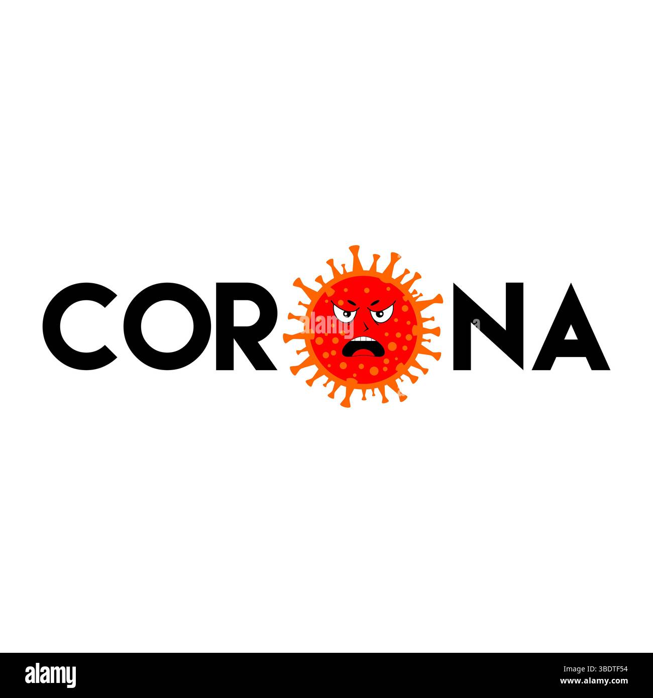 Corona Covid19 Virus Logotype Stock Vector