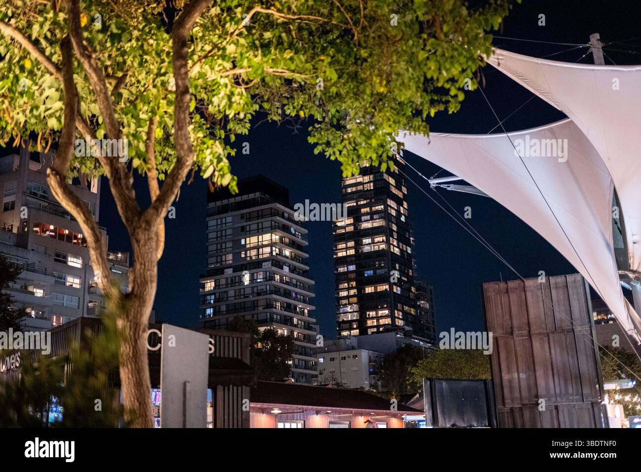 Small Building Night Buildings at night Stock Photo - Alamy