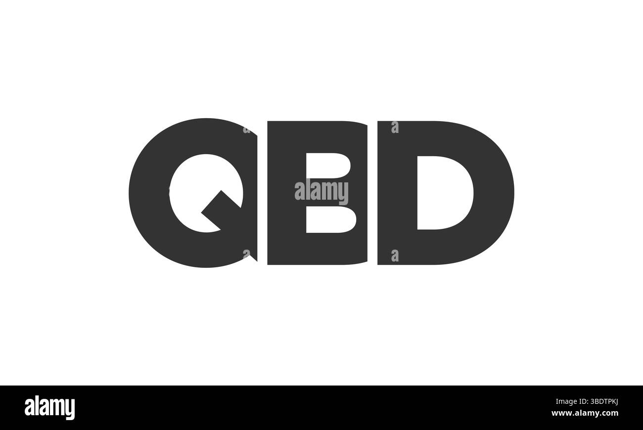 QBD logo design template with strong and modern bold text. Initial ...
