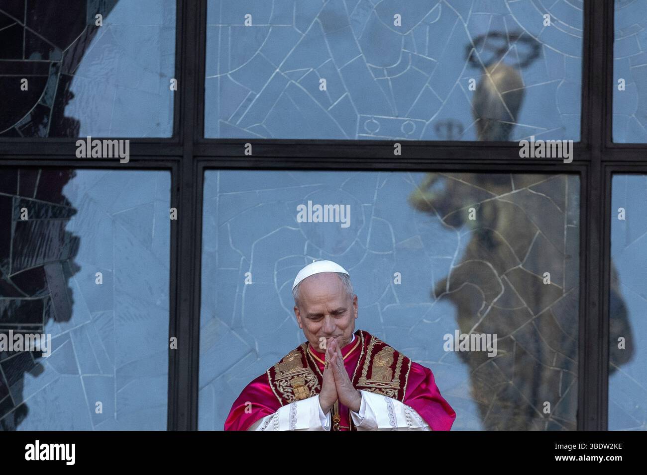 Saint Mary Major Basilica, Rome, 25 May 2025. Pope Leo XIV greets the ...