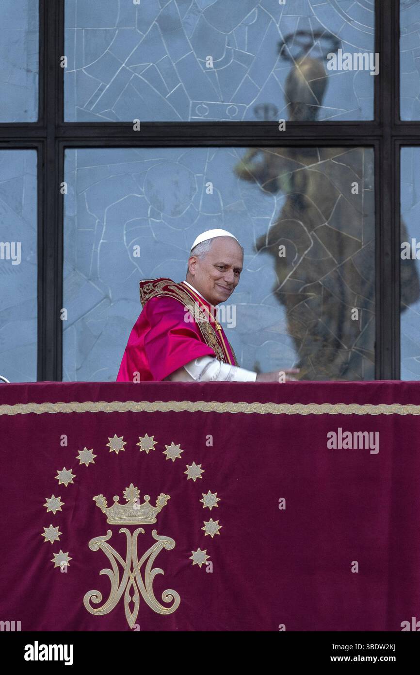 Saint Mary Major Basilica, Rome, 25 May 2025. Pope Leo XIV greets the ...
