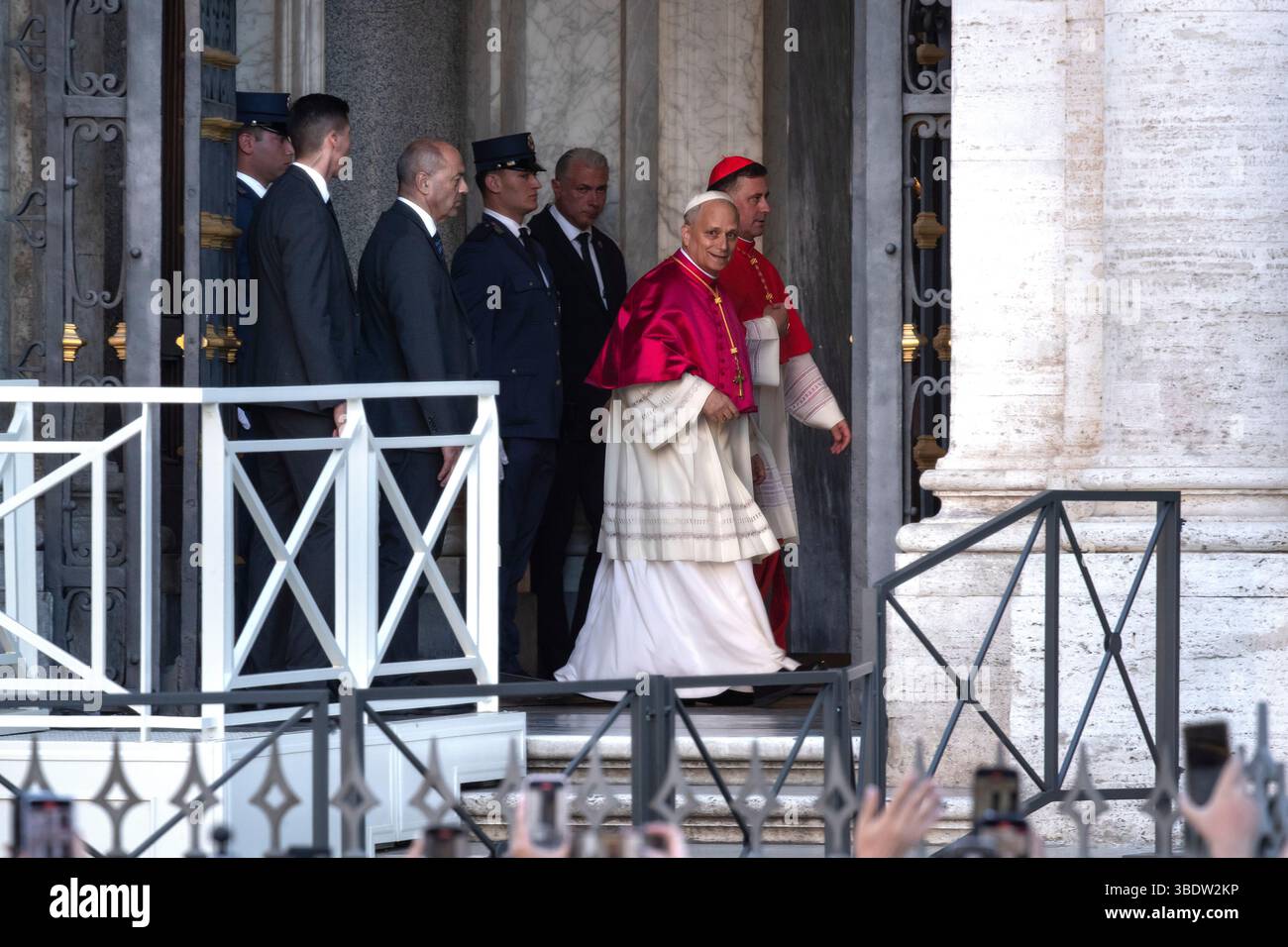 Pope Leo XIV greets the faithful from the loggia of St. Mary Major ...