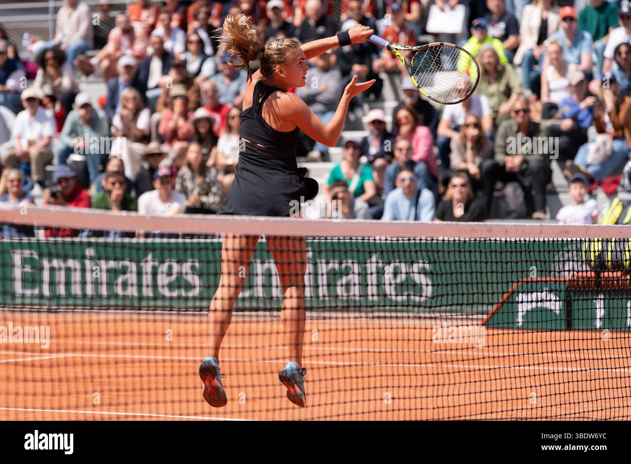 Paris, France. 23rd May, 2025. PARIS, FRANCE - MAY 23: Sara Bejlek of the Czech Republic during Previews ahead of the 2025 French Open at Roland Garros on May 23, 2025 in Paris, France. (Photo by Marleen Fouchier/BSR Agency) Credit: BSR Agency/Alamy Live News Stock Photo