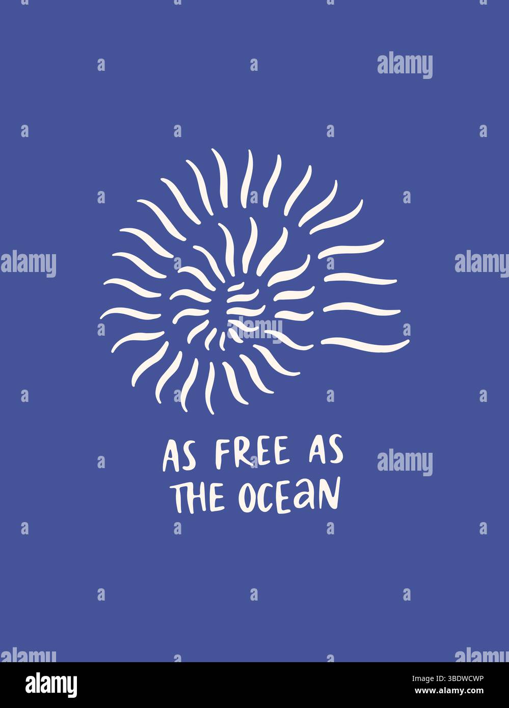 Hand drawn aesthetic coastal poster Stock Vector Image & Art - Alamy
