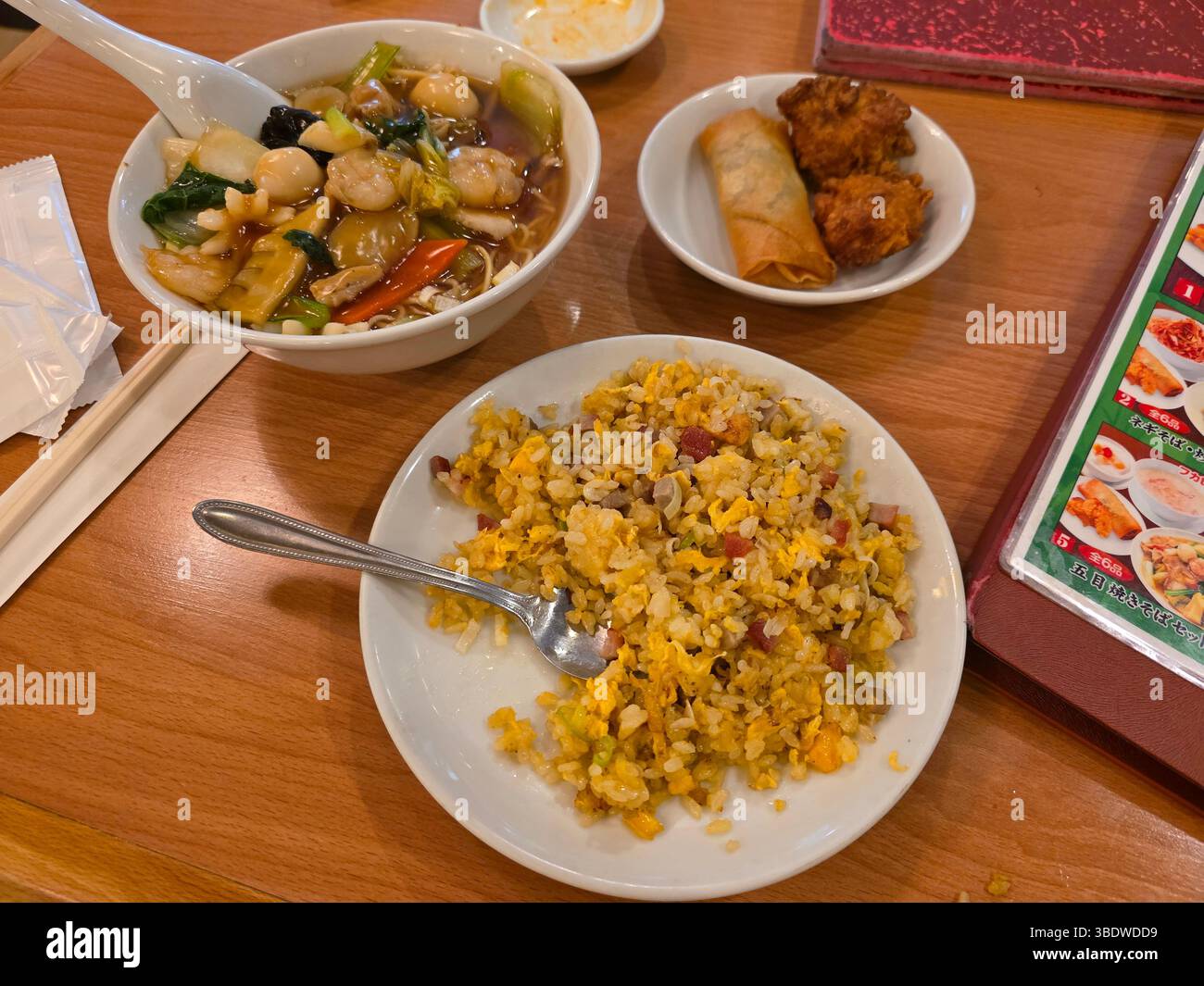 Chinese Restaurant Meal Japan Stock Photo
