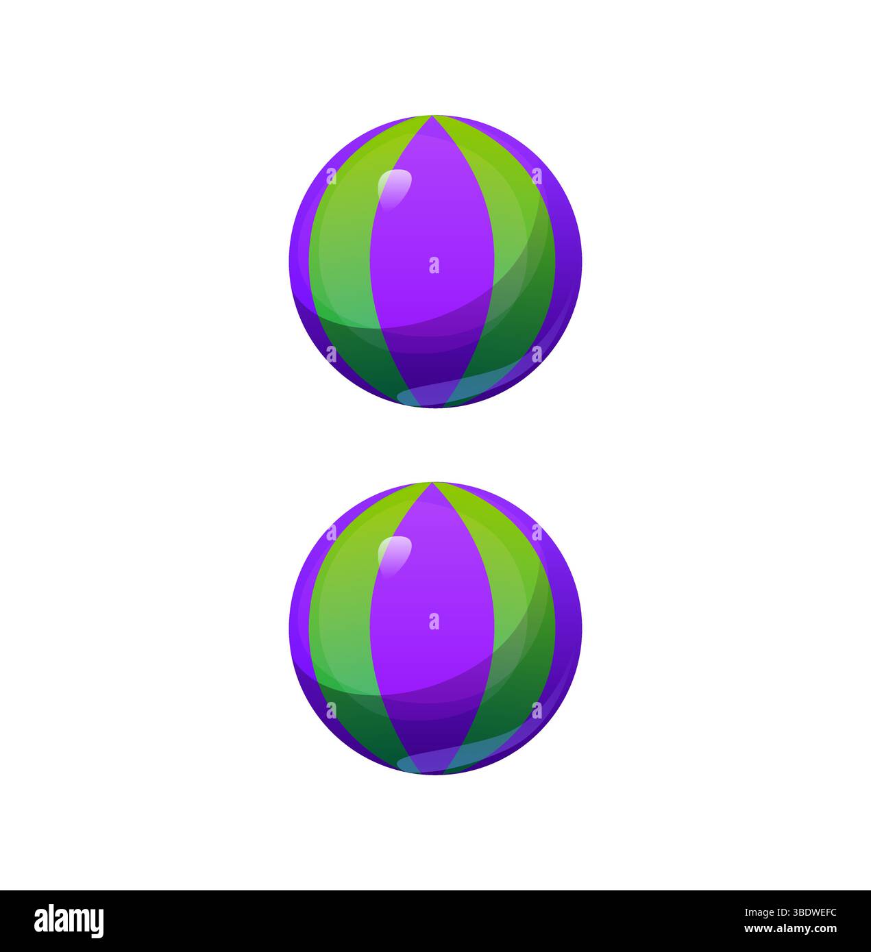 Colon Type Face Cartoon colon symbol as two glossy circus balls. Playful kids font ...