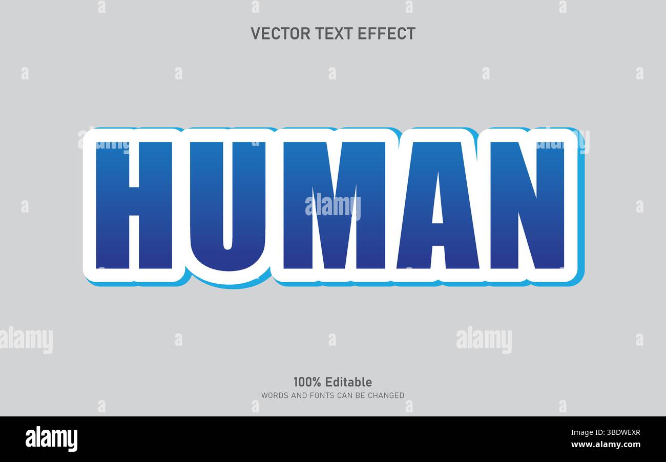 Editable Text effect Stock Vector