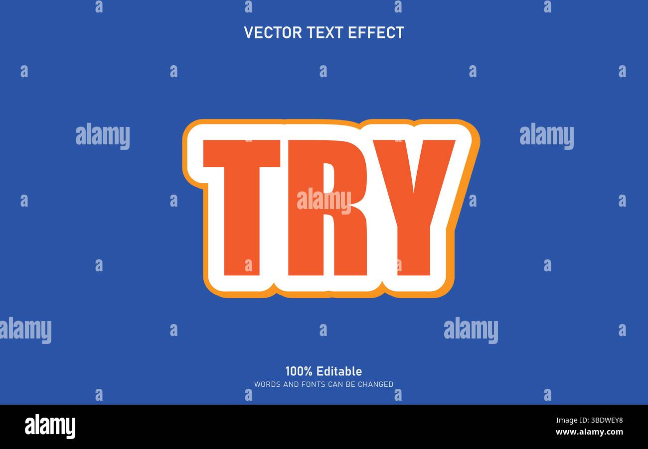 Editable Text effect Stock Vector