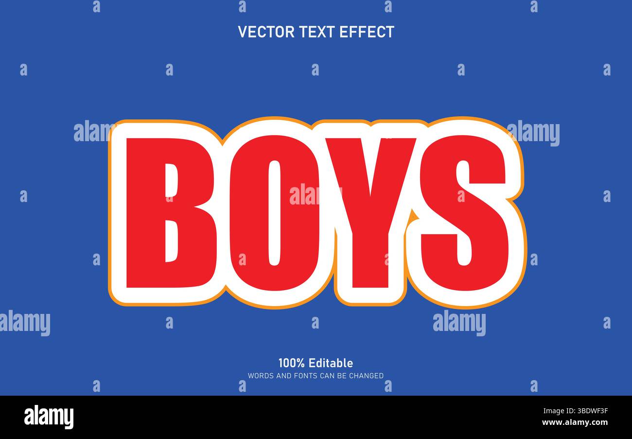 Editable Text effect Stock Vector