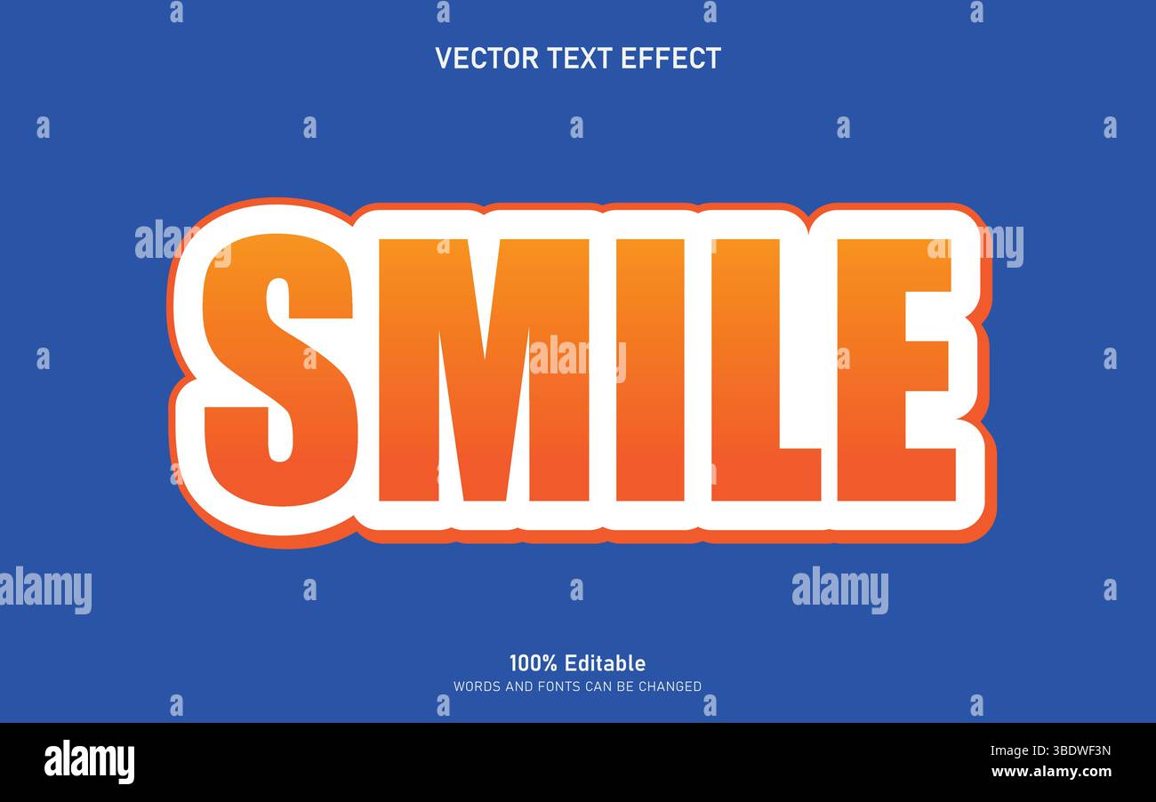 Editable Text effect Stock Vector