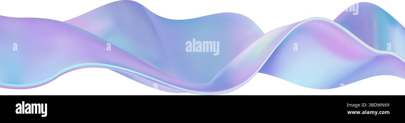 Iridescent abstract wave shape in pastel gradient colors with smooth ...