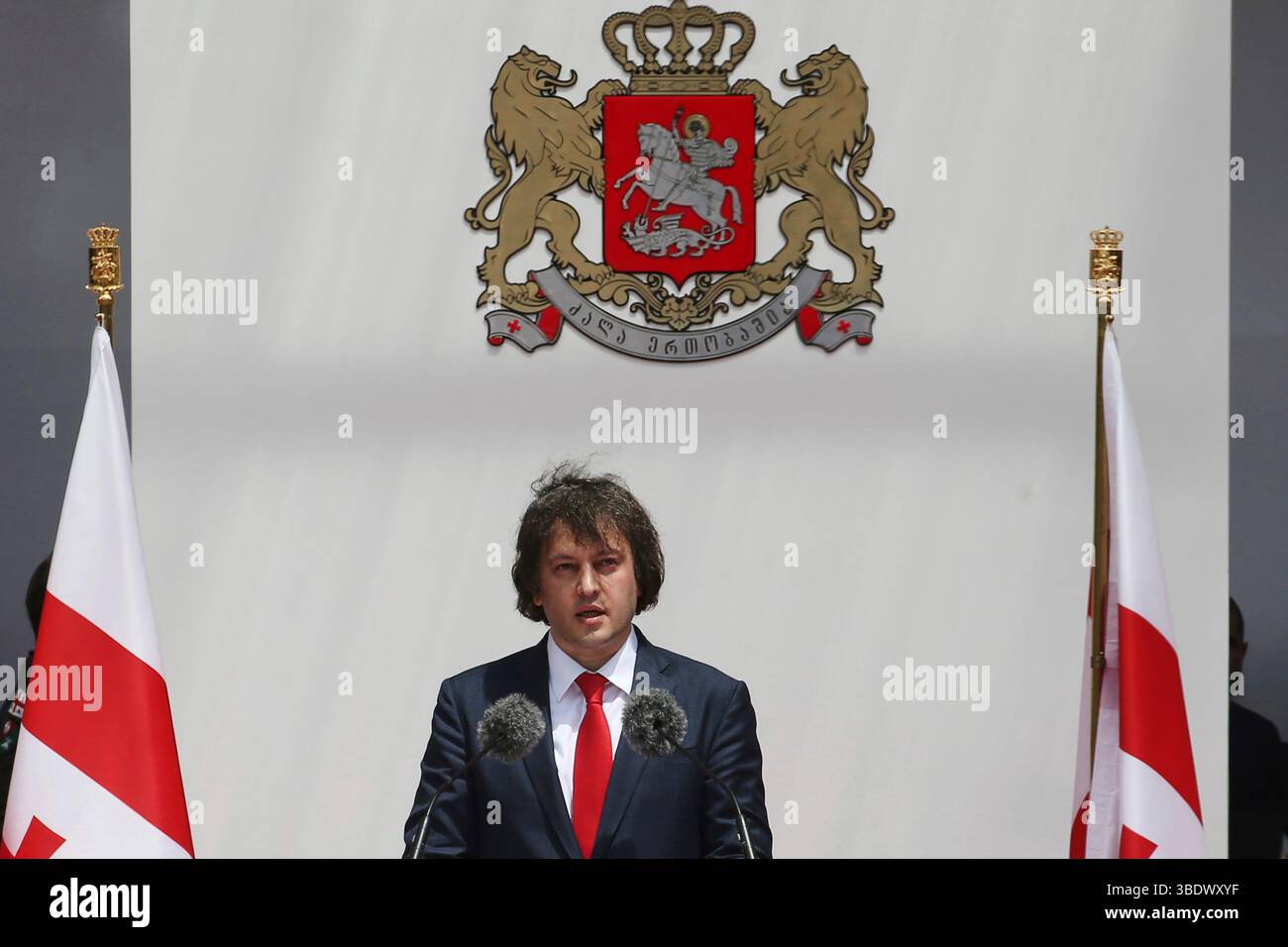 Irakli Georgia's Prime Minister Irakli Kobakhidze speaks during the ...