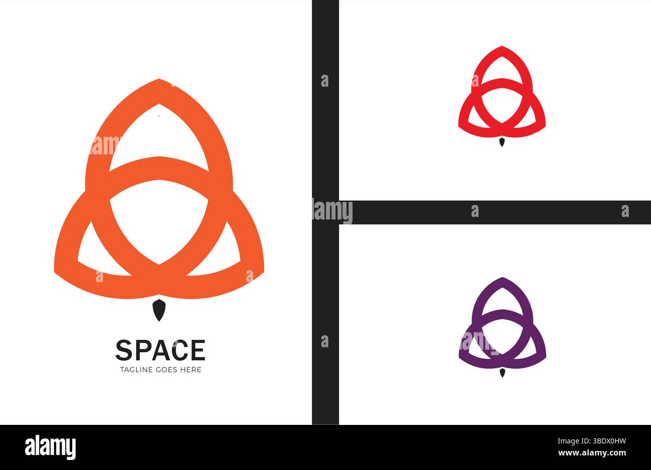 Rocket logo design Stock Vector