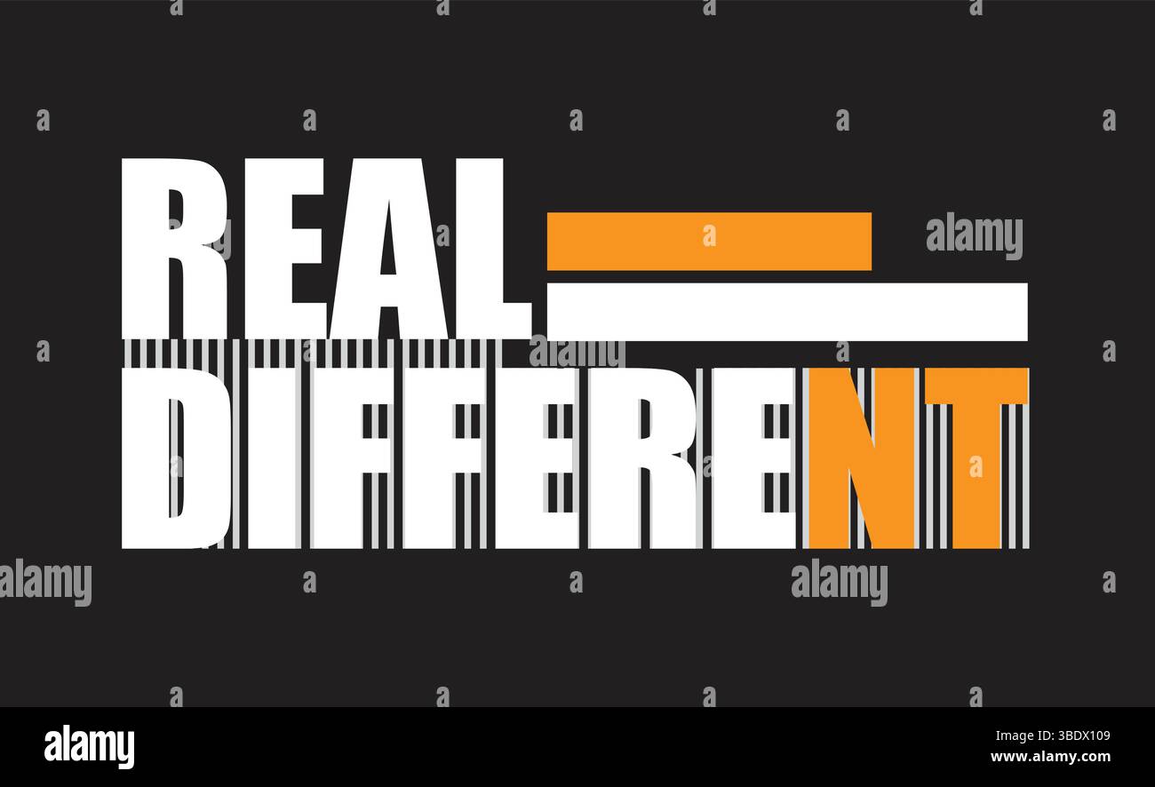 Real different T-shirt design Stock Vector