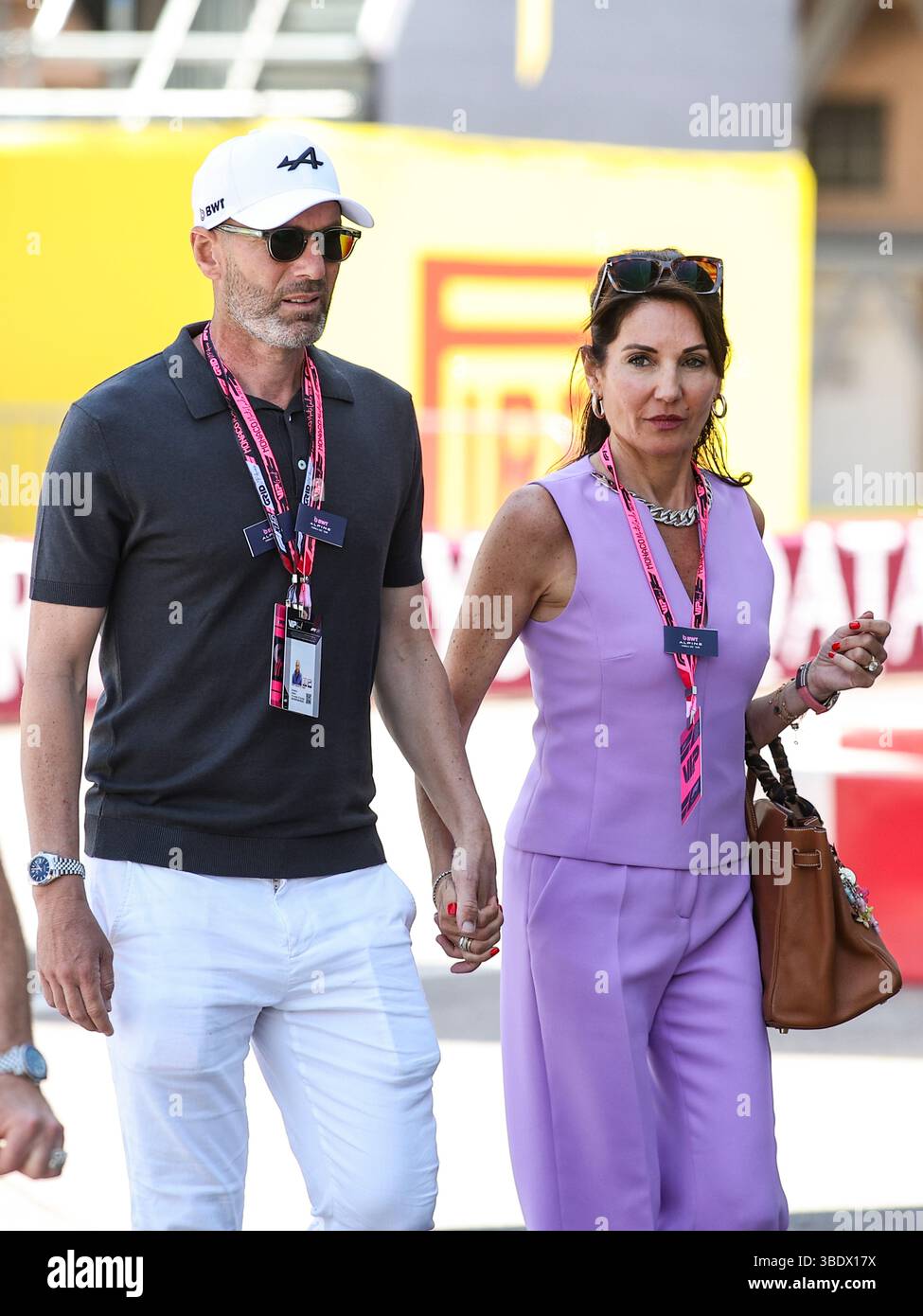 Zinedine Zidane and his wife Veronique Zidane during the Formula 1 Tag ...