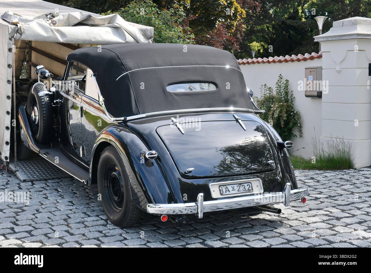 A repaired car Mercedes 320B of Reich Protector Reinhard Heydrich at ...