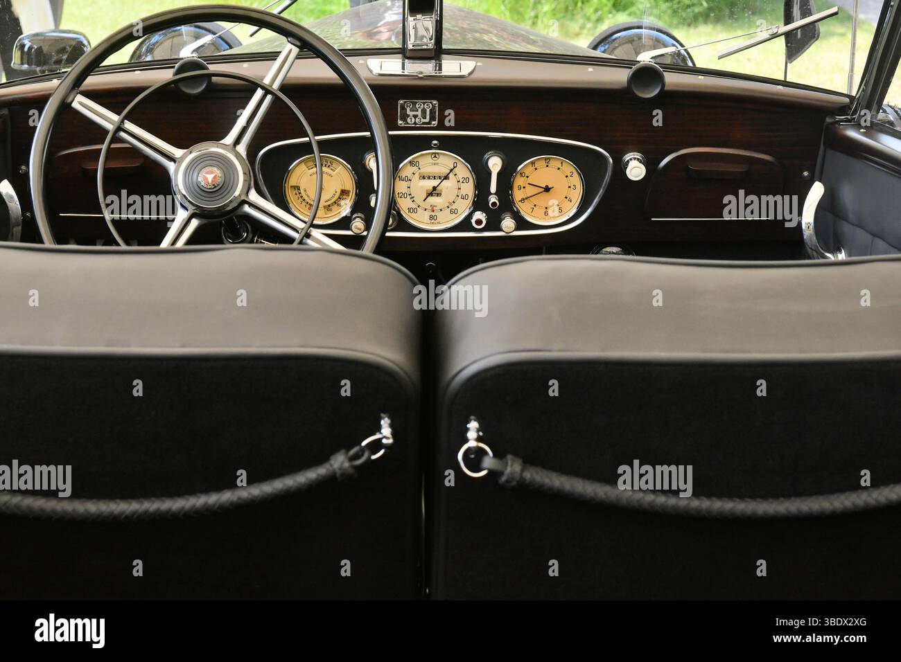 A repaired car Mercedes 320B of Reich Protector Reinhard Heydrich at ...