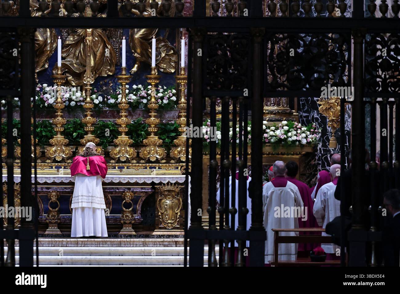 Vatican, Vatican. 25th May, 2025. Pope Leo XIV visits St. Mary Major ...