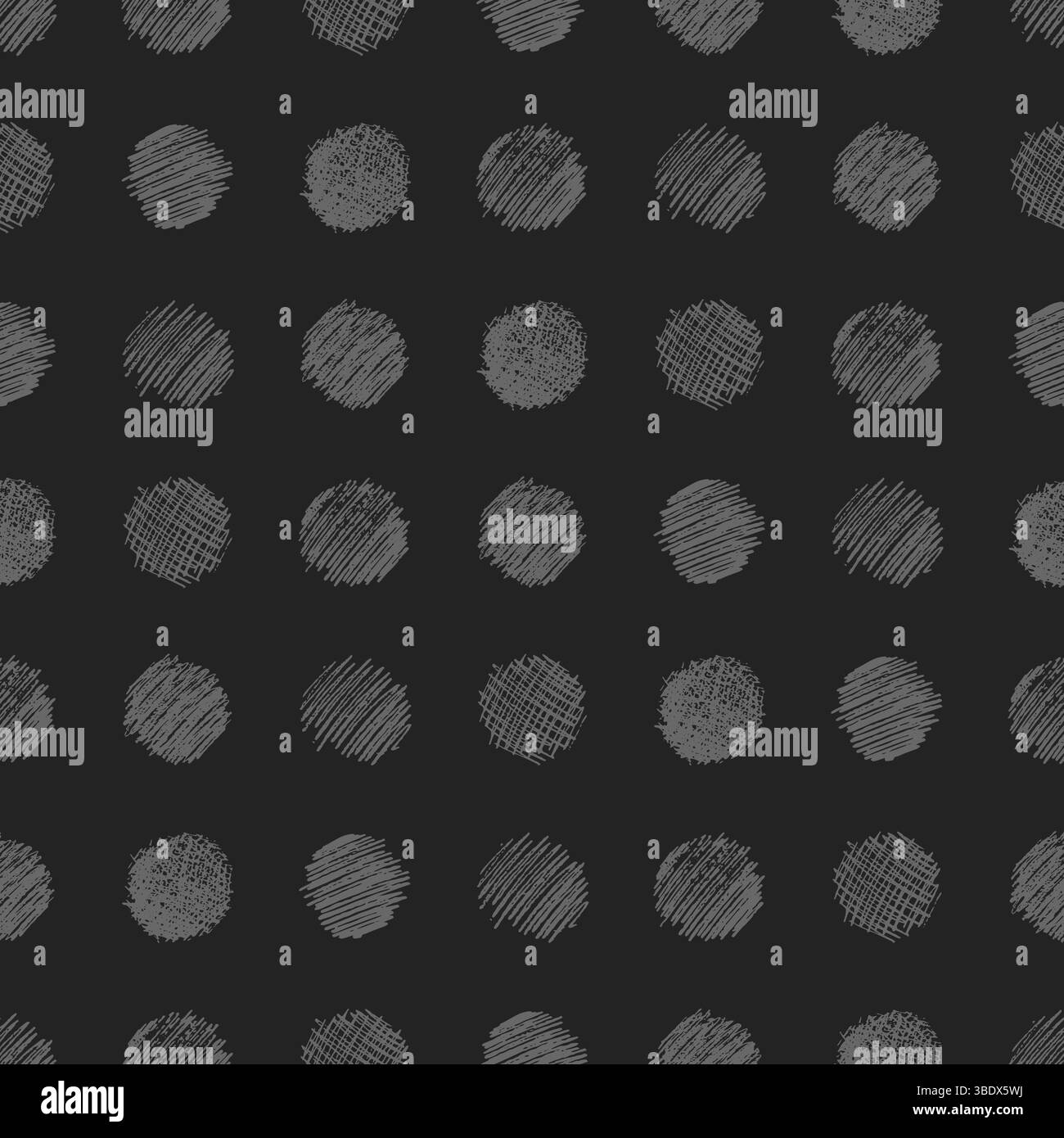 Seamless pattern with hand drawn black circle scribble smear. Abstract ...