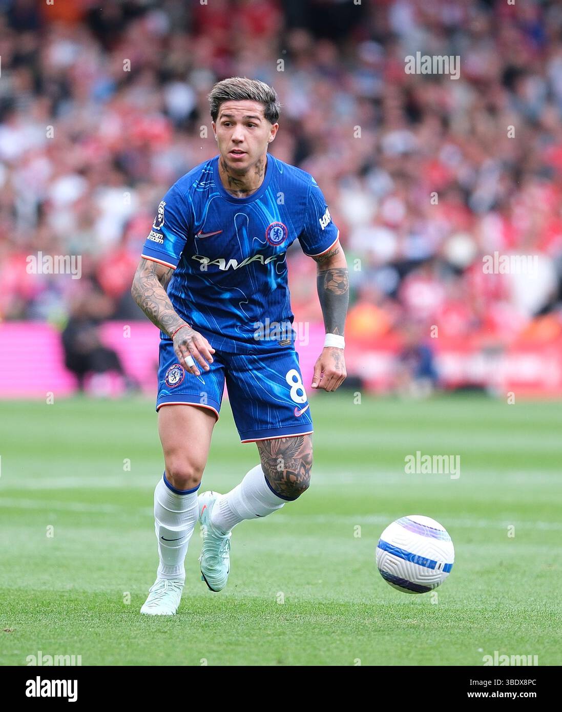 Enzo Fernández #8 of Chelsea during the Premier League match