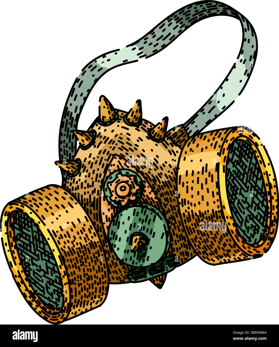 gadget steampunk device sketch hand drawn vector Stock Vector Image ...