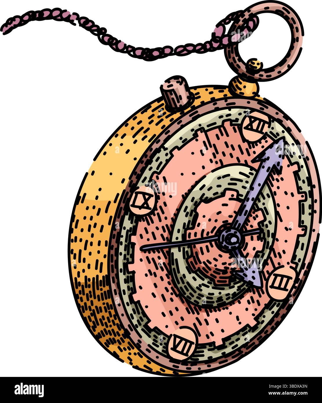 clockwork steampunk device sketch hand drawn vector Stock Vector Image ...