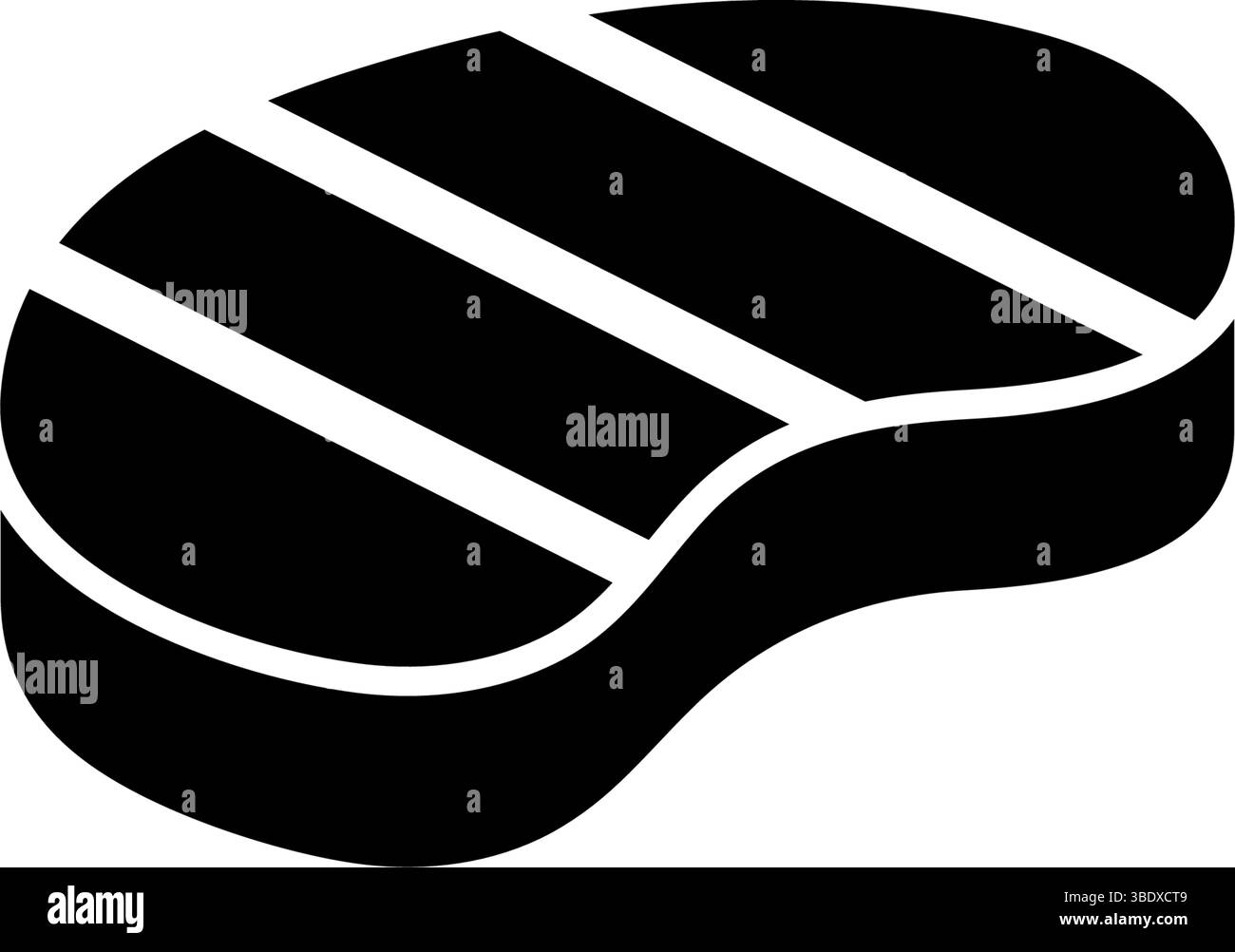 Simple black vector icon of a steak, representing meat dishes and ...