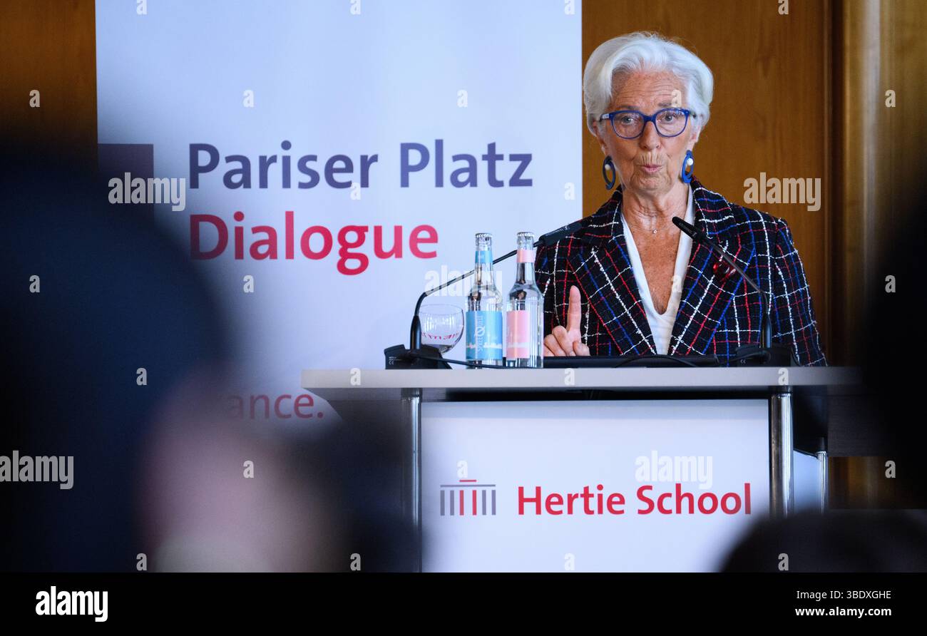 Berlin, Germany. 26th May, 2025. Christine Lagarde, President of the ...