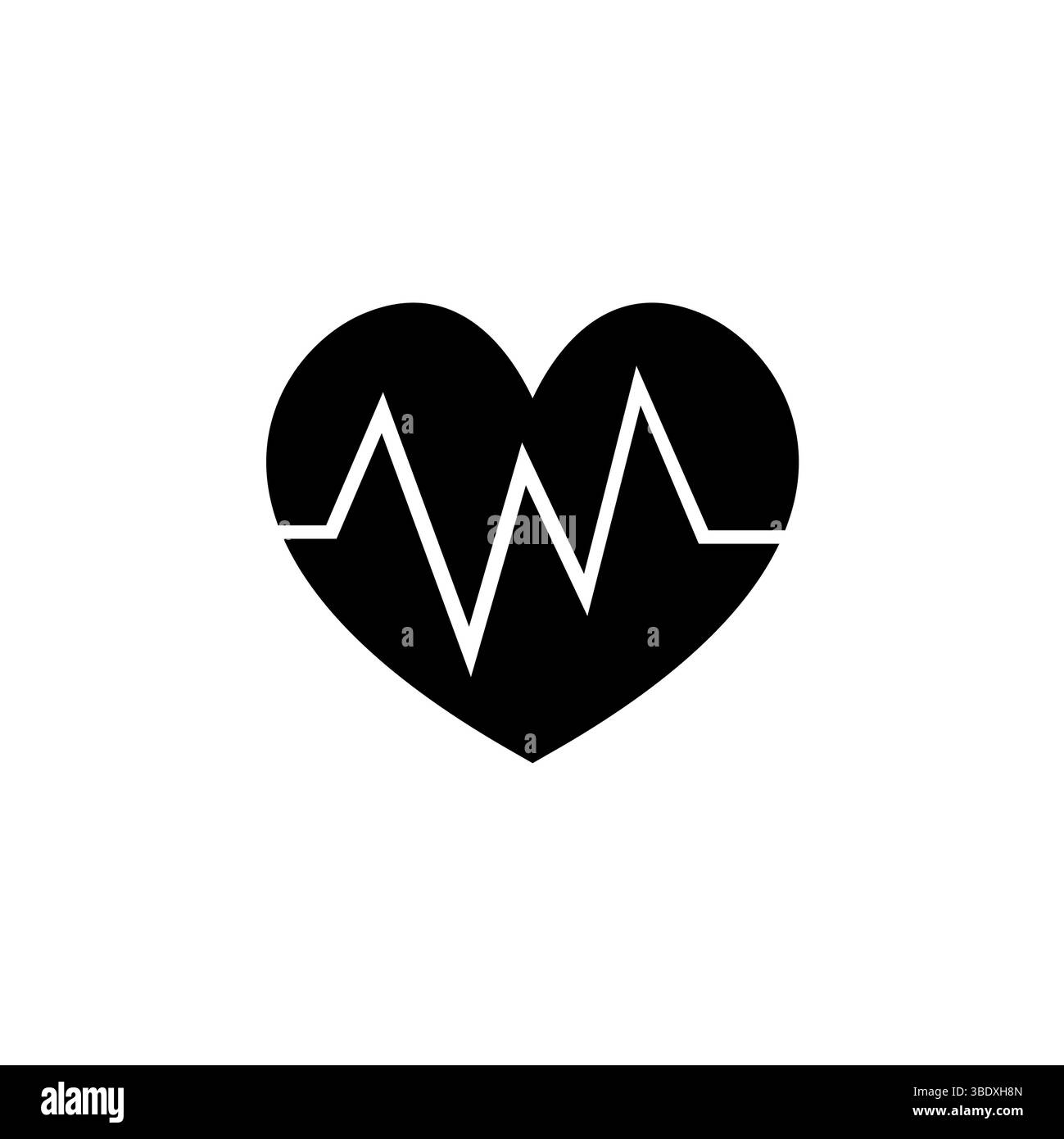 Heart Pulse, Heartbeat Ecg Cardiogram Solid Flat Vector Icon Isolated ...