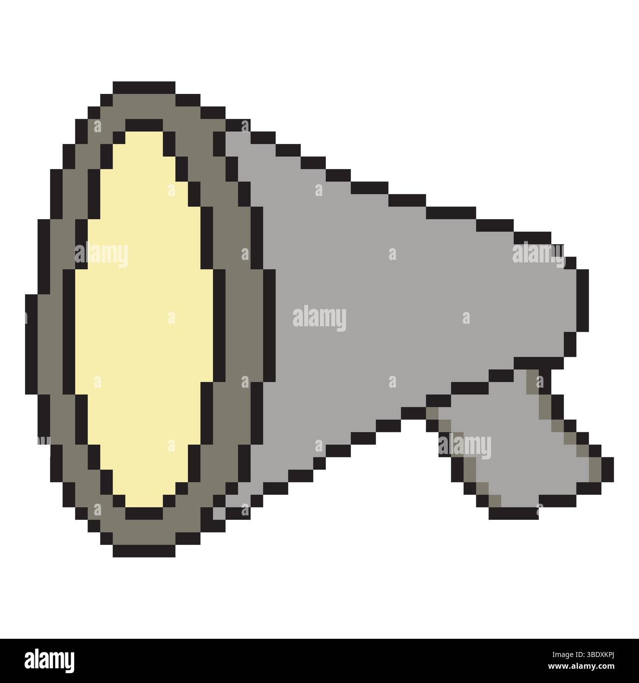 Megaphone icon with pixel art Stock Vector