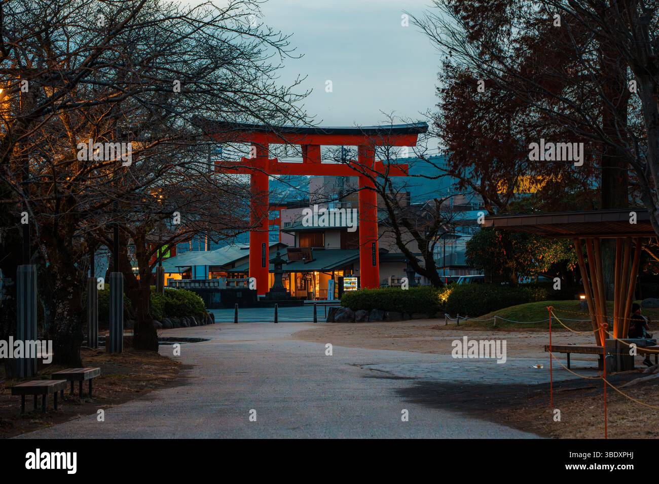 Torii gate stands prominently in hi-res stock photography and images ...