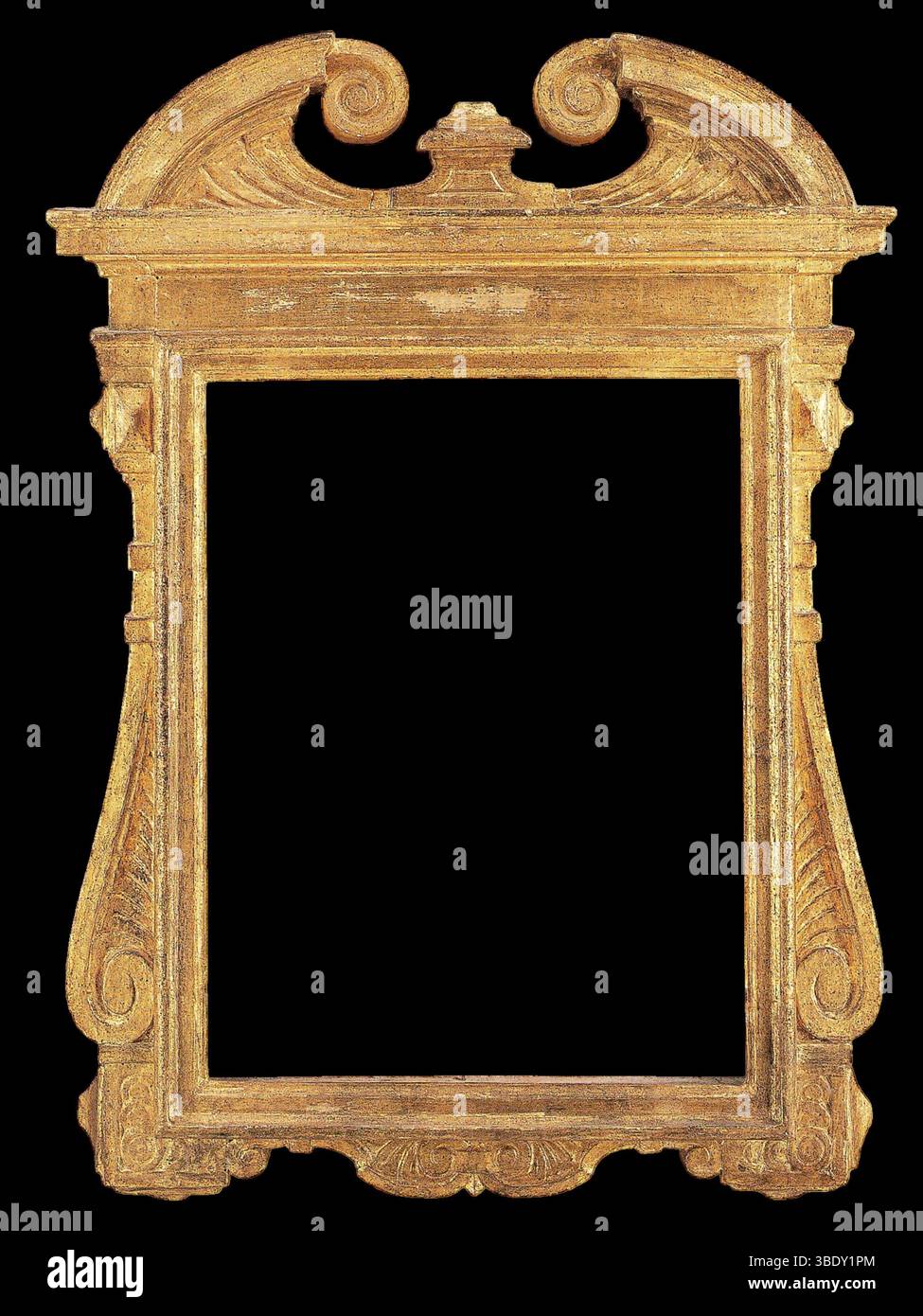 Circa 1640 Italian Tabernacle Frame - Ornate Gilded Lombard Design Stock Photo