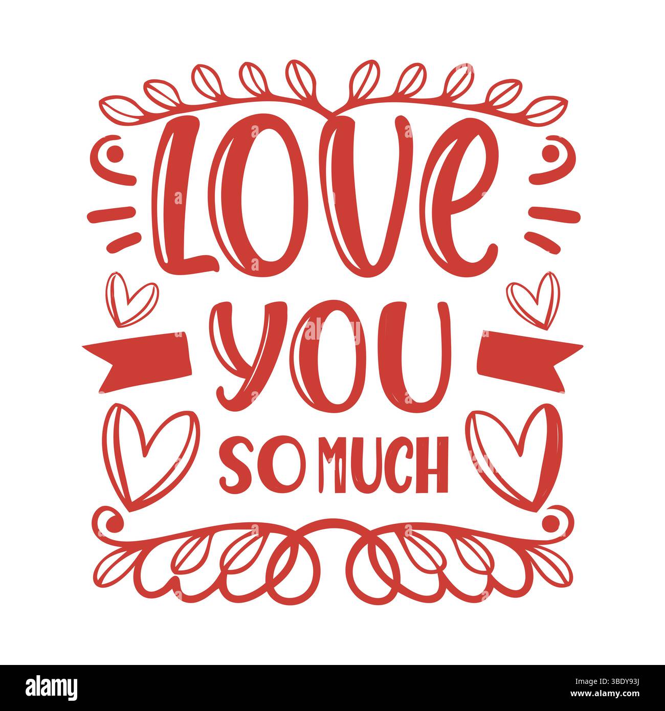 Valentine’s Day Love-Themed Collection Vector Artwork, Badge, and Decorative Elements Stock Vector