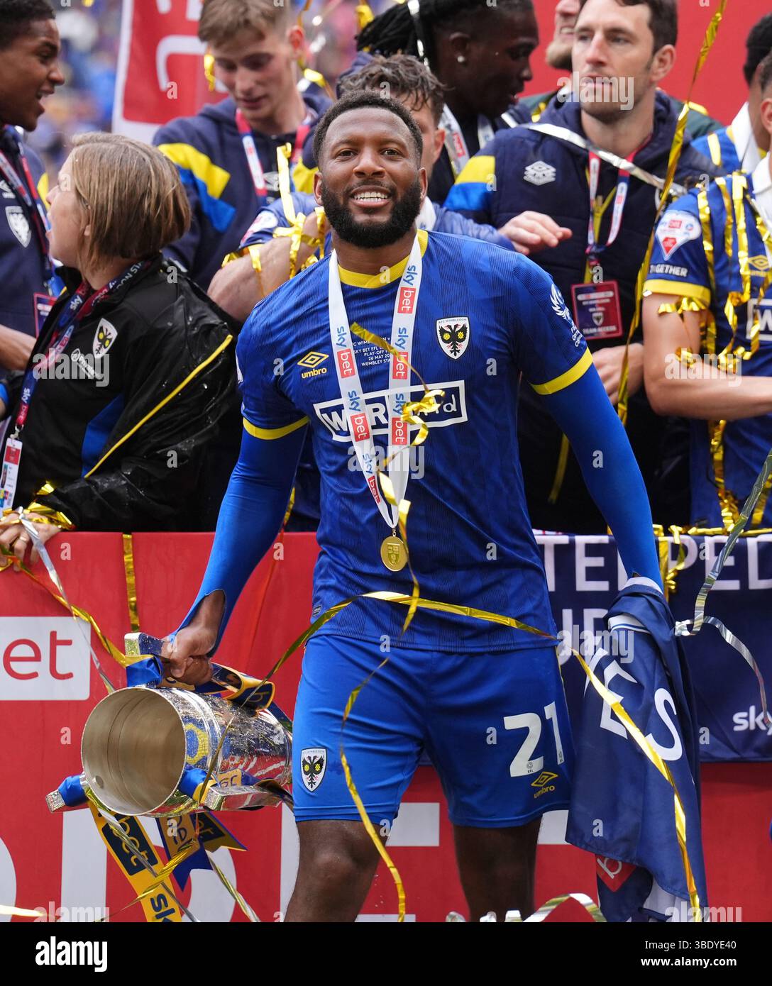 AFC Wimbledon s Myles Hippolyte After The Sky Bet League Two Play Off 