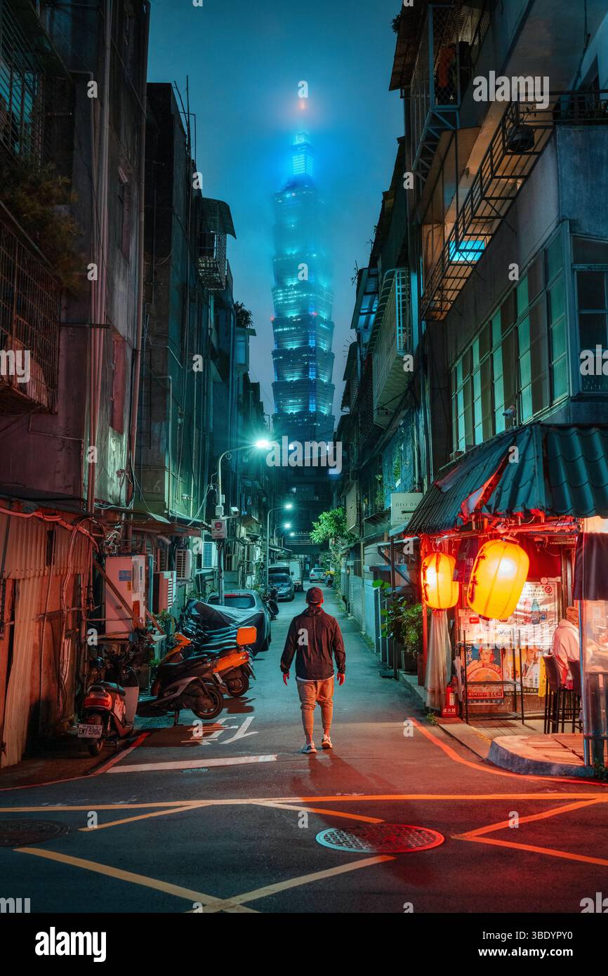 Taipei taiwan street view hi-res stock photography and