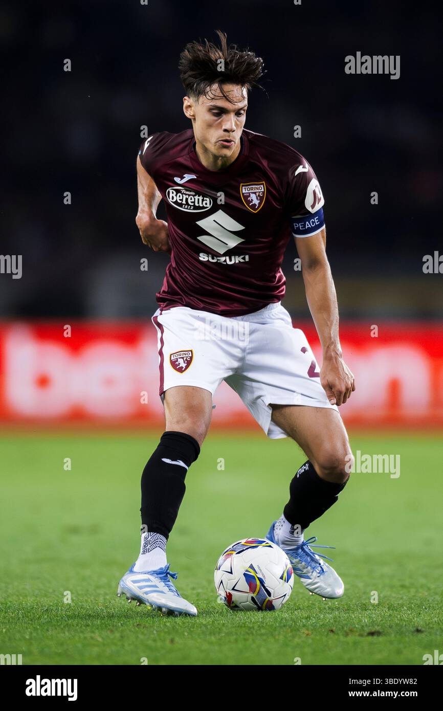 Samuele Ricci of Torino FC in action during the Serie A football match ...