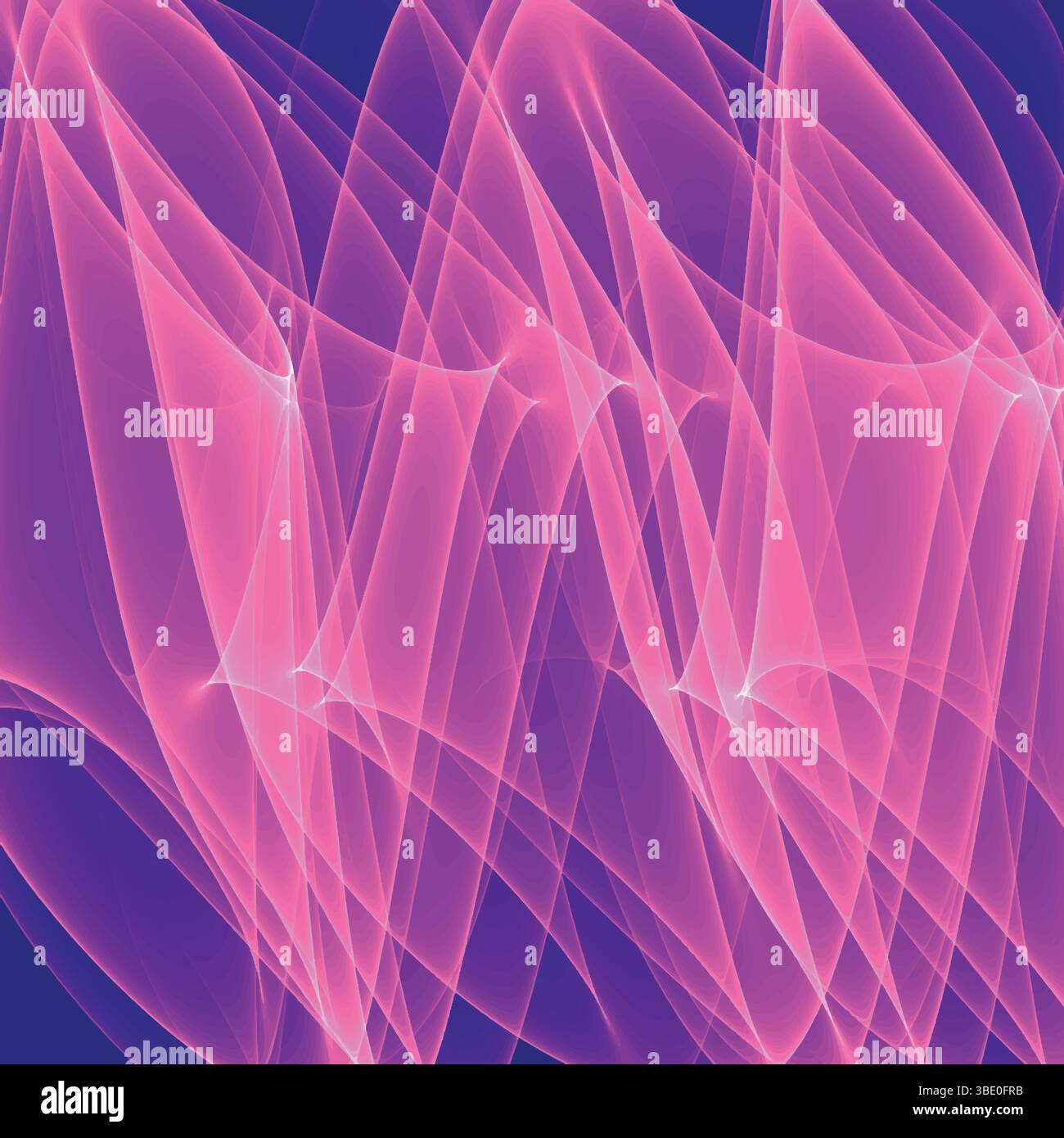 Pink and Purple Abstract, Wavy Vector Background Stock Vector