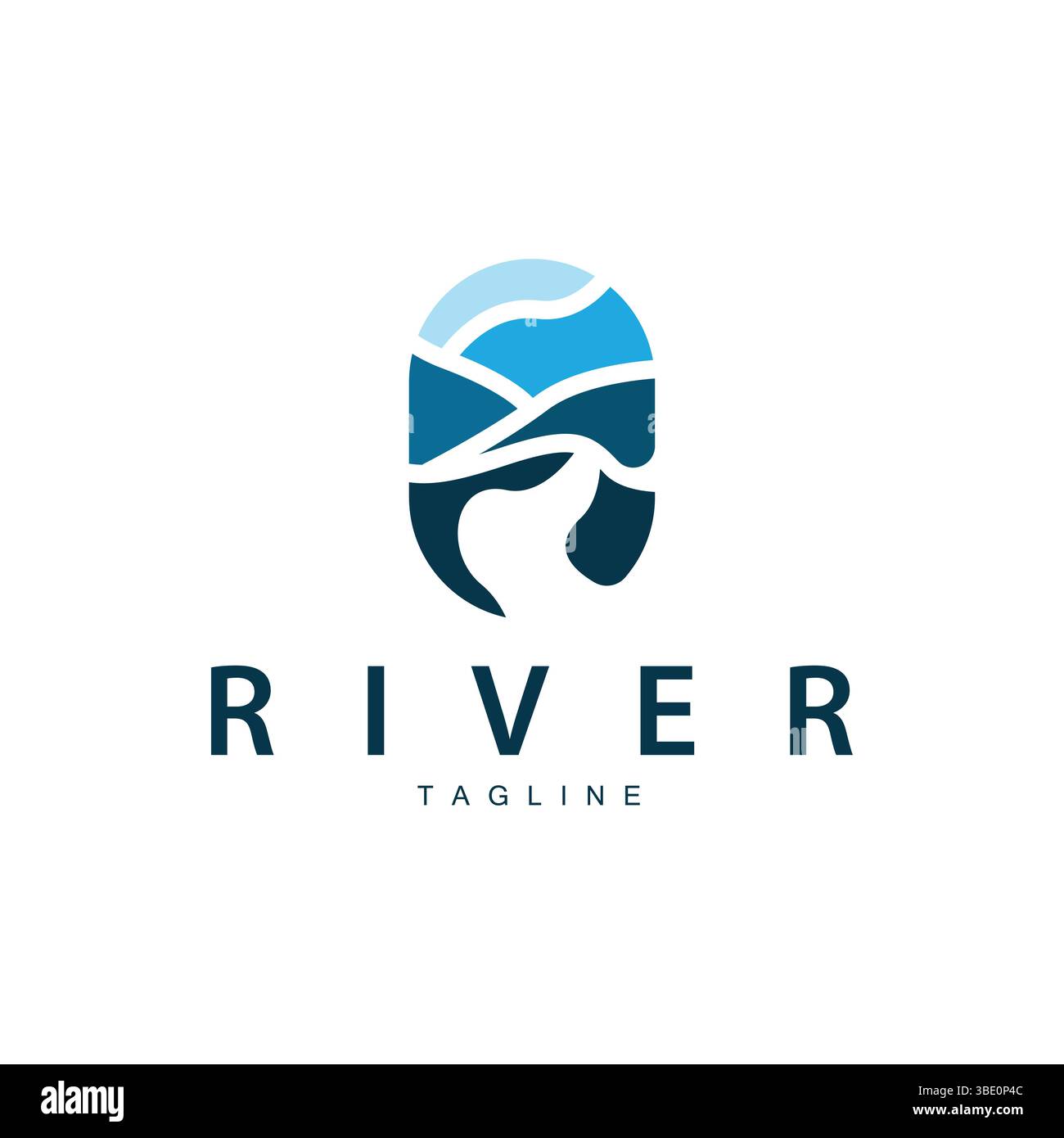 River Logo Vector River Bank Mountain Design Agriculture Symbol ...
