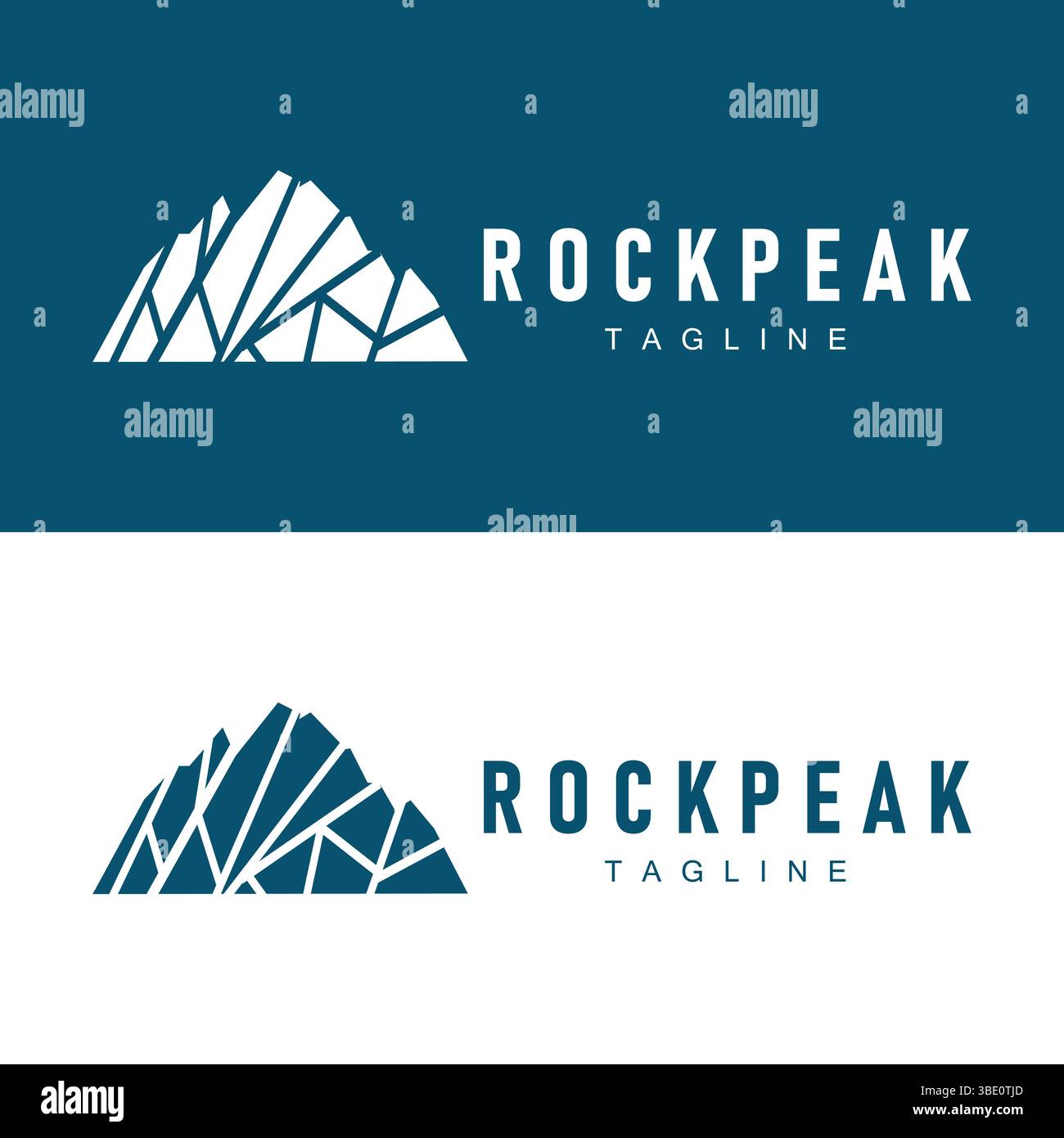 Simple mountain peak logo line rock illustration landscape design Stock ...