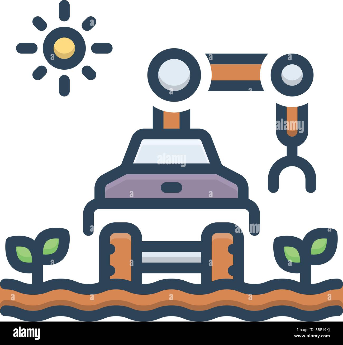 Icon for robotic, agriculture Stock Vector
