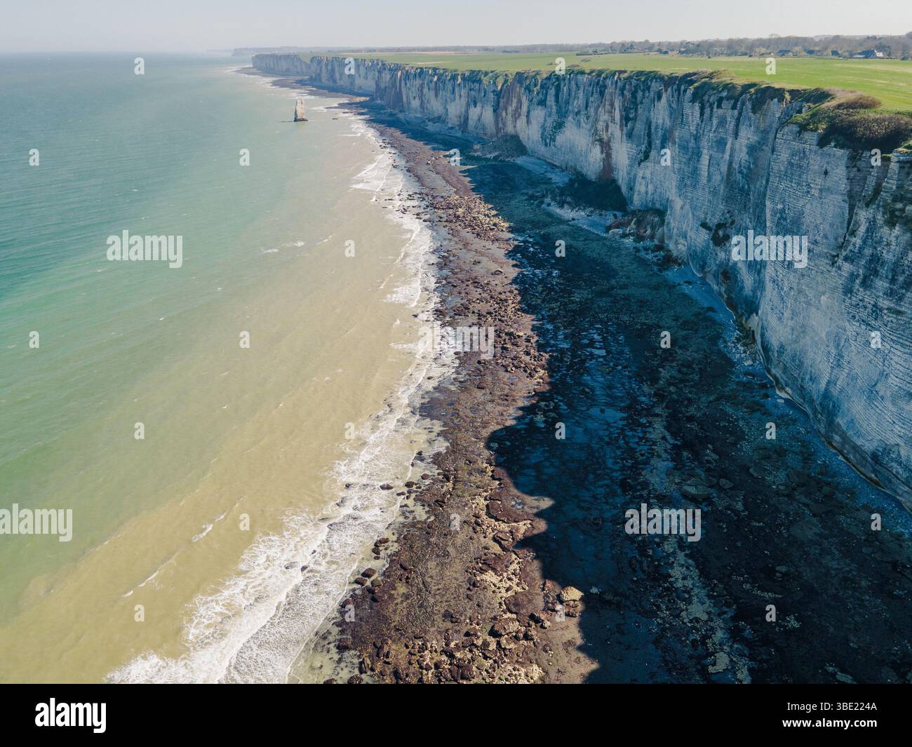 Cliffs and Waters of Etretat Stock Photo - Alamy