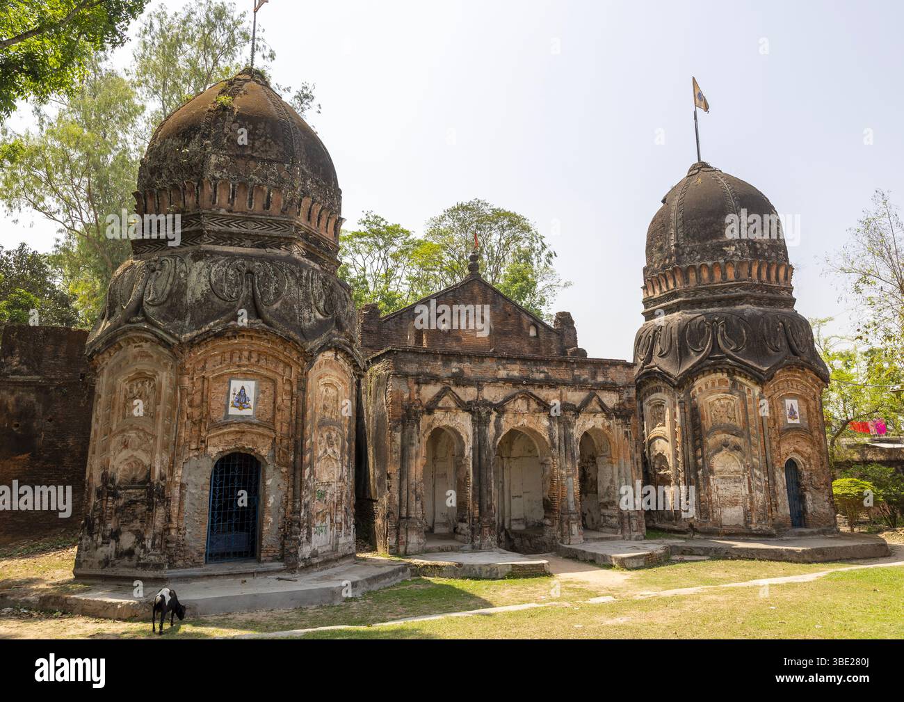 Shiva temple on Rajeshwari temple in Balihar Rajbari, Rajshahi Division ...